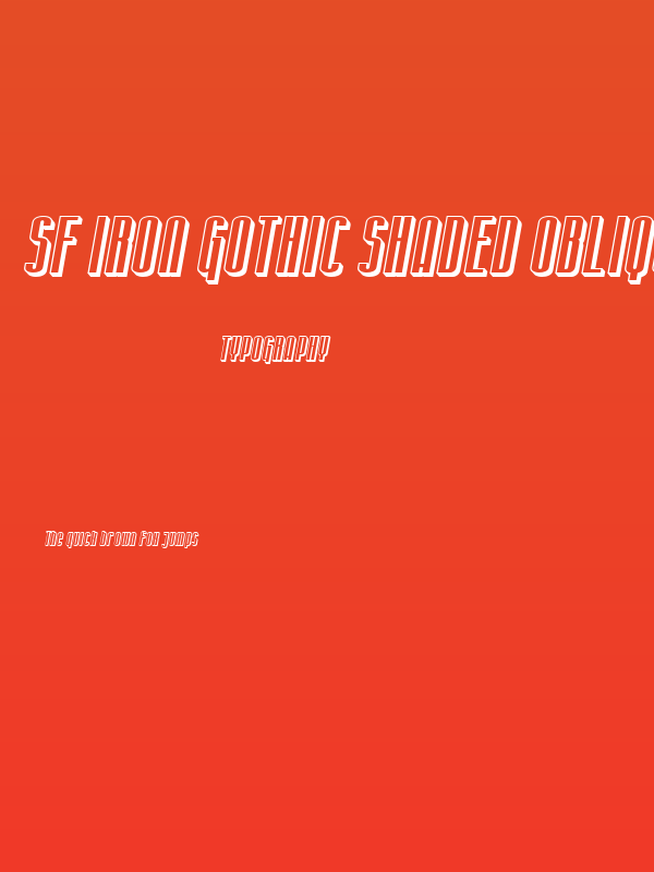 SF Iron Gothic Shaded Oblique Poster