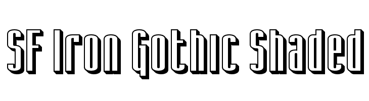 SF Iron Gothic Shaded Шрифта