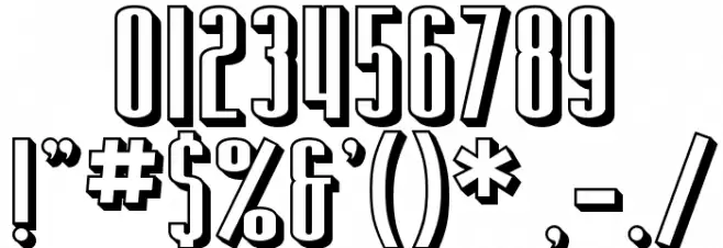 SF Iron Gothic Shaded Caratteri ALTRI CARATTERI