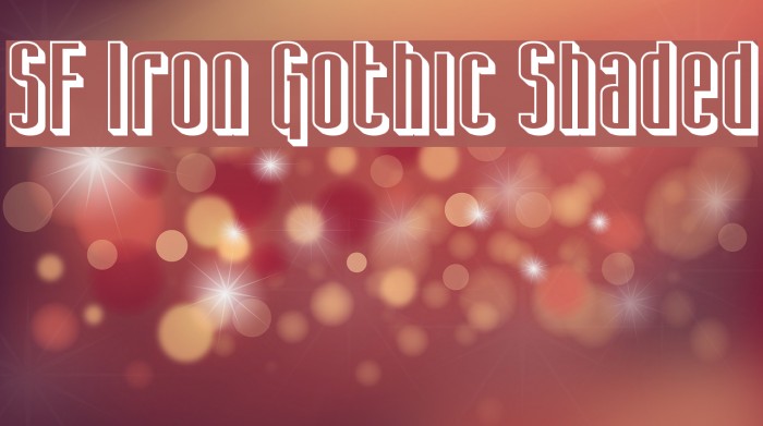SF Iron Gothic Shaded Шрифта examples