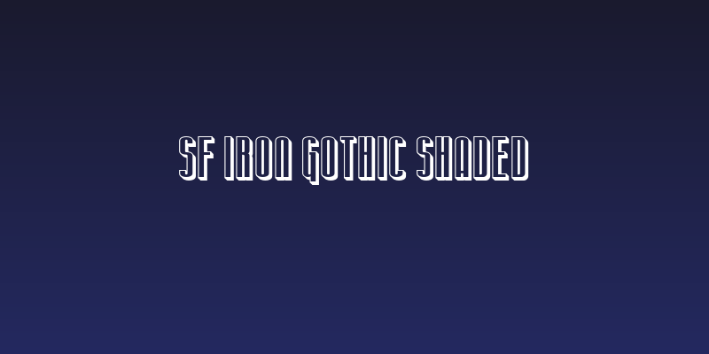SF Iron Gothic Shaded Social Header