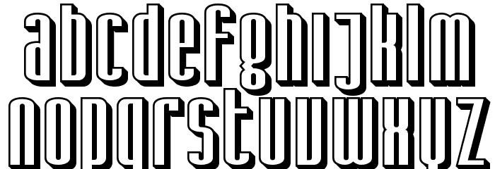 SF Iron Gothic Shaded Шрифта строчной