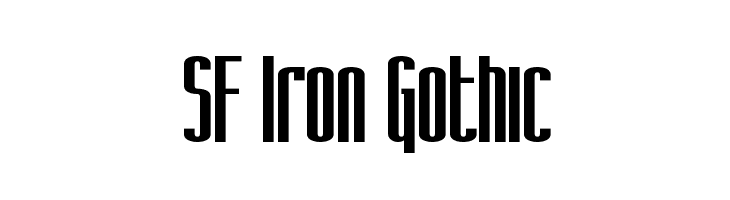 SF Iron Gothic Font