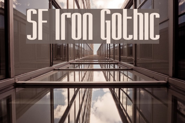 SF Iron Gothic Font examples