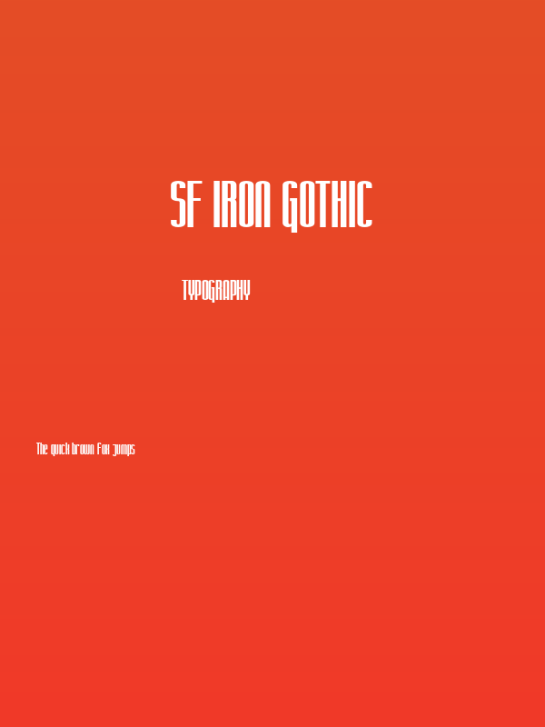 SF Iron Gothic Poster