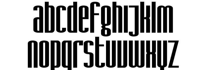 SF Iron Gothic Font LOWERCASE