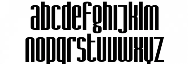SF Iron Gothic フォント 小文字