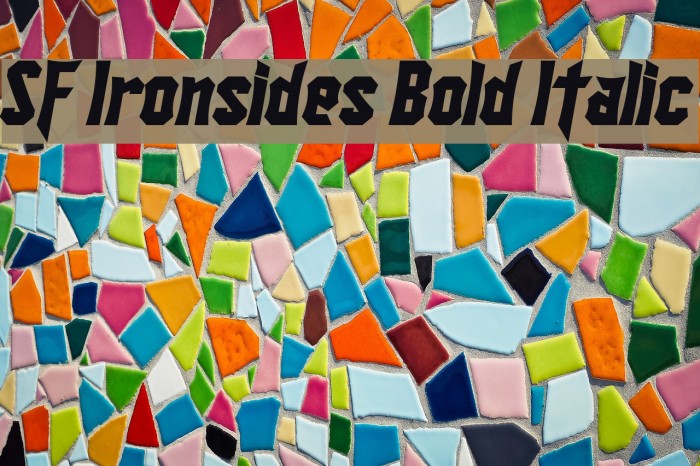 SF Ironsides Bold Italic Font examples