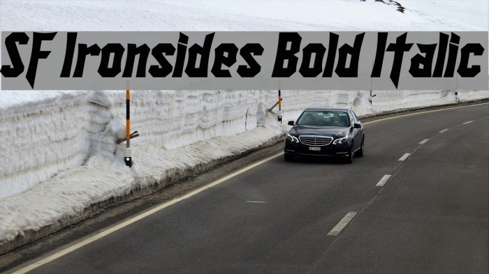 SF Ironsides Bold Italic Font examples