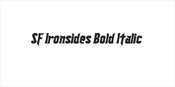 SF Ironsides Bold Italic Logo