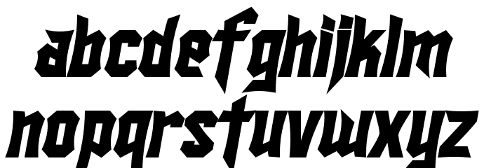 SF Ironsides Bold Italic Font LOWERCASE