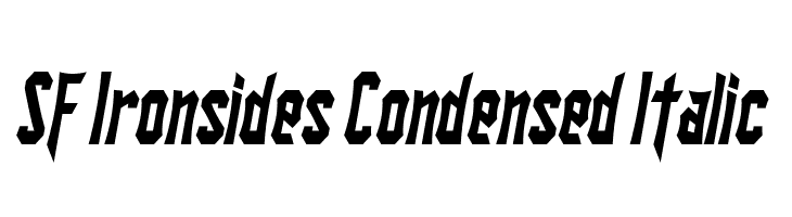 SF Ironsides Condensed Italic Font