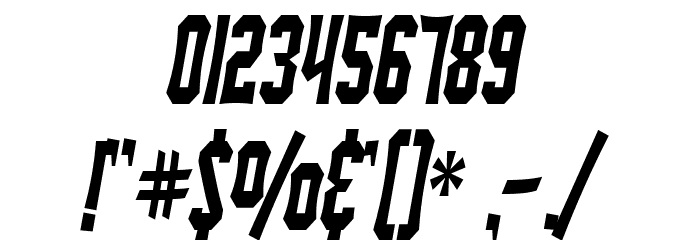 SF Ironsides Condensed Italic Font OTHER CHARS