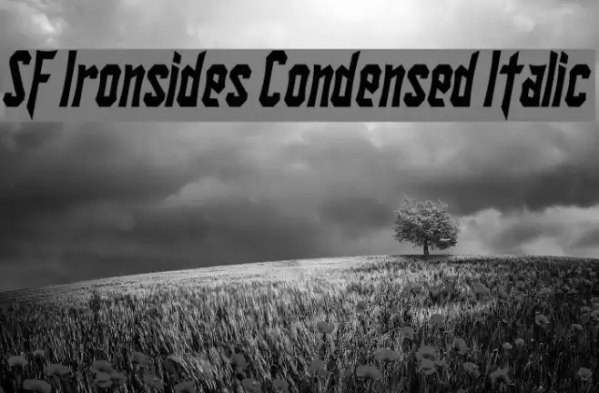 SF Ironsides Condensed Italic Font examples