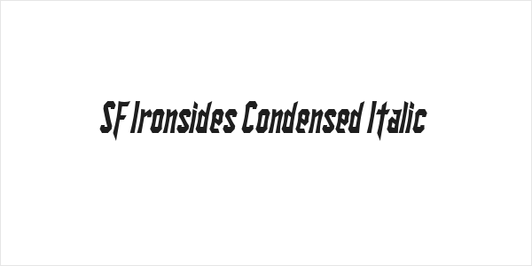 SF Ironsides Condensed Italic Logo