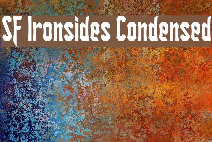 SF Ironsides Condensed Font examples