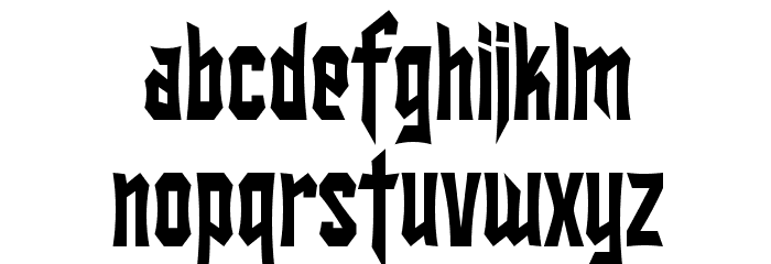 SF Ironsides Condensed Font LOWERCASE