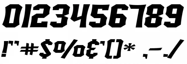 SF Ironsides Extended Italic Schriftart Anderer Schreiben