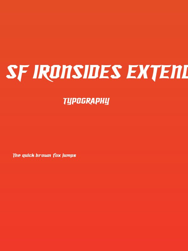 SF Ironsides Extended Italic Poster