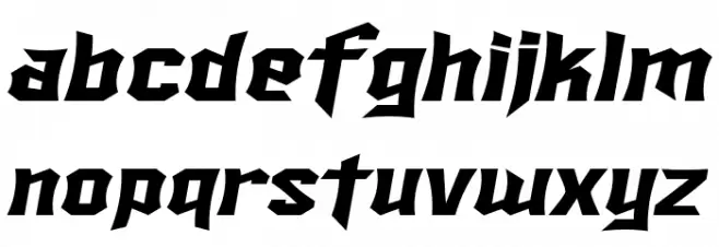 SF Ironsides Extended Italic फ़ॉन्ट लोअरकेस