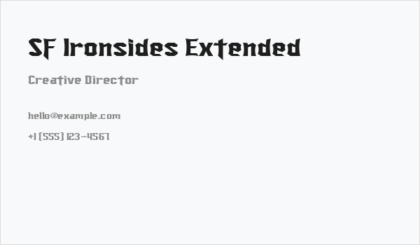 SF Ironsides Extended Business Card
