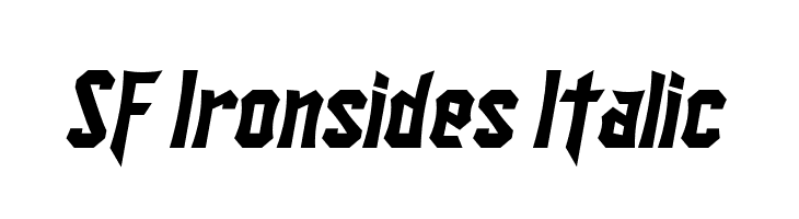 SF Ironsides Italic Font