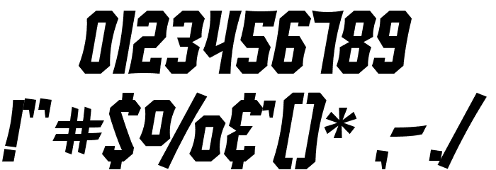 SF Ironsides Italic Font OTHER CHARS