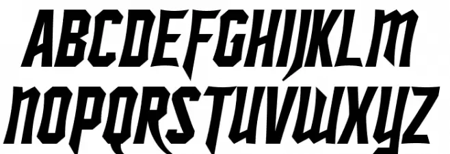 SF Ironsides Italic Font Litere mari
