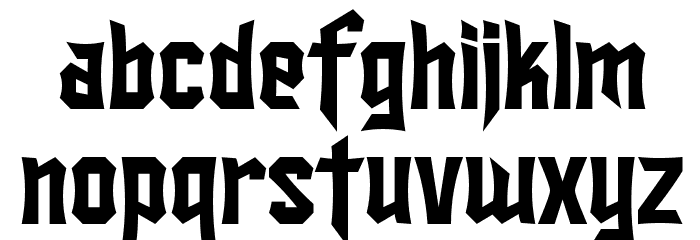 SF Ironsides Font LOWERCASE