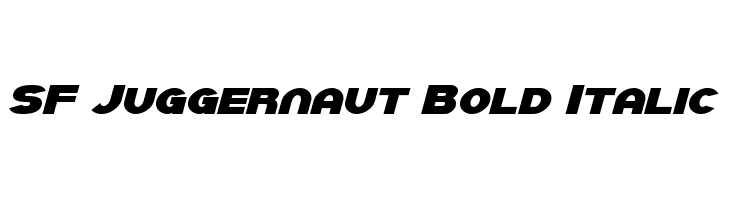 SF Juggernaut Bold Italic Font