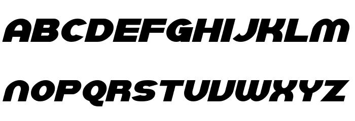 SF Juggernaut Bold Italic Font LOWERCASE