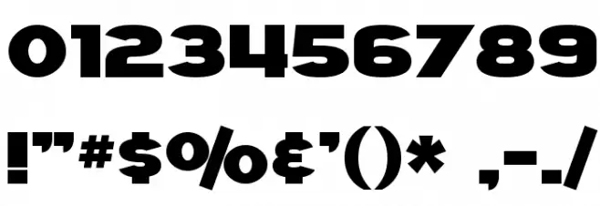 SF Juggernaut Bold Font OTHER CHARS