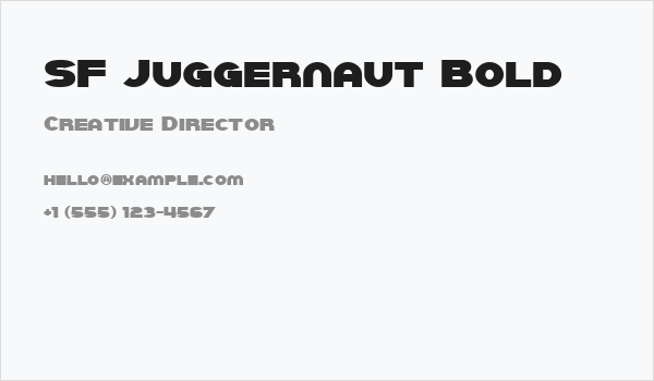 SF Juggernaut Bold Business Card