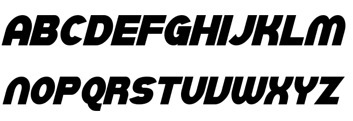 SF Juggernaut Condensed Bold Italic Font LOWERCASE
