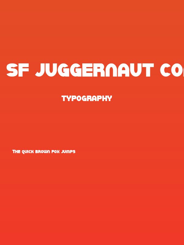 SF Juggernaut Condensed Bold Poster