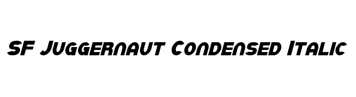 SF Juggernaut Condensed Italic Font