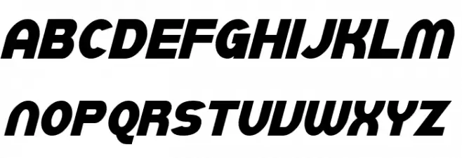 SF Juggernaut Condensed Italic Fuentes MAYÚSCULAS