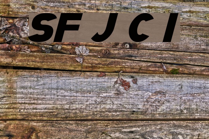 SF Juggernaut Condensed Italic Font examples