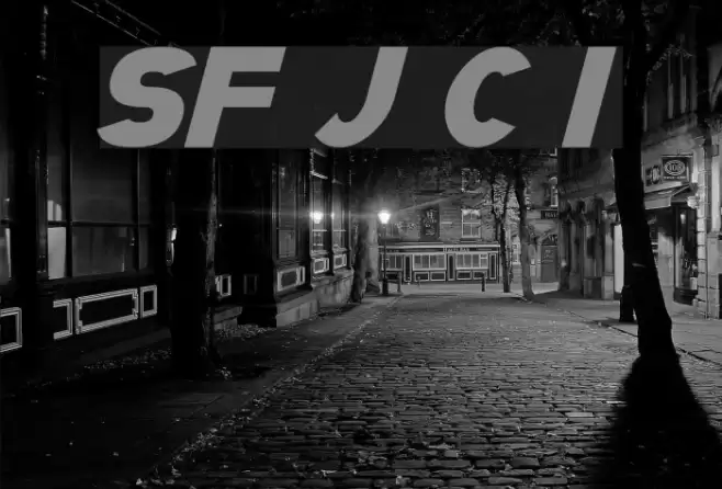 SF Juggernaut Condensed Italic Schriftart examples