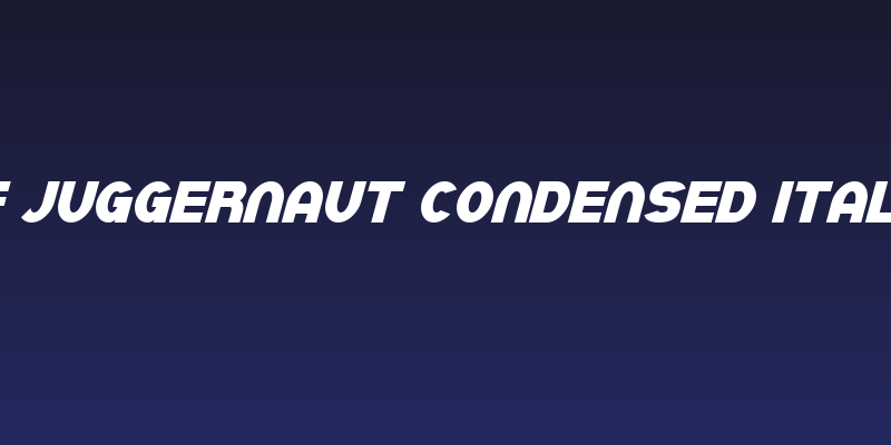 SF Juggernaut Condensed Italic Social Header