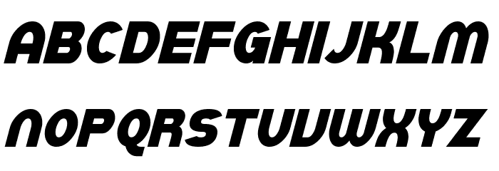 SF Juggernaut Condensed Italic Font LOWERCASE