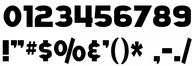 SF Juggernaut Condensed Font OTHER CHARS