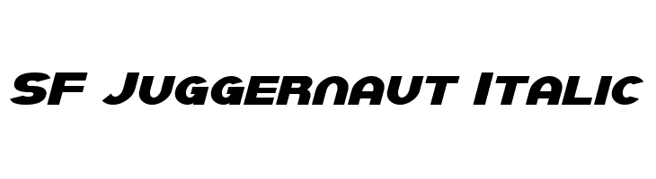 SF Juggernaut Italic Font