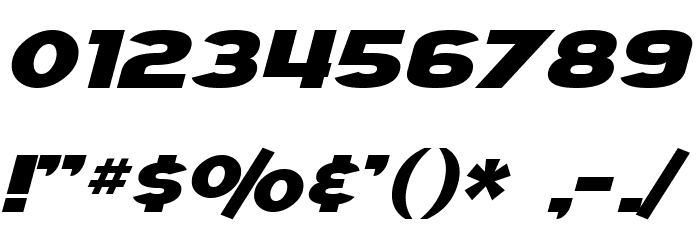 SF Juggernaut Italic Font OTHER CHARS