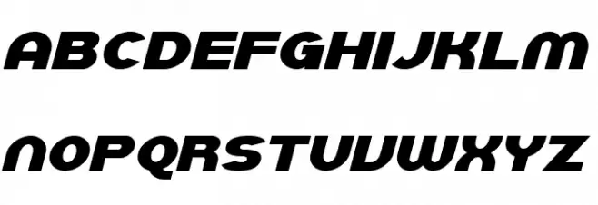 SF Juggernaut Italic फ़ॉन्ट अपरकेस