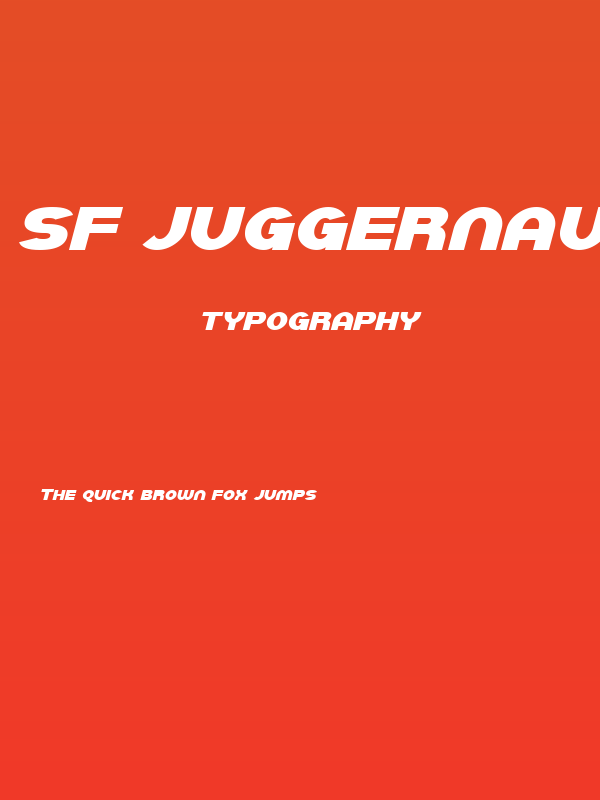 SF Juggernaut Italic Poster