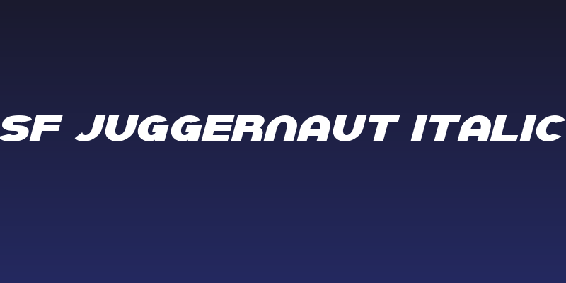 SF Juggernaut Italic Social Header