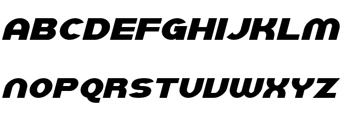 SF Juggernaut Italic Font LOWERCASE