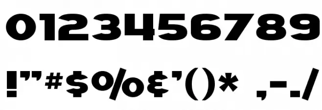 SF Juggernaut Font OTHER CHARS