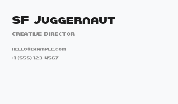 SF Juggernaut Business Card